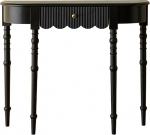 Konsoollaud, Retro sissep&auml;&auml;sulaud sahtliga, kitsas dekoratiivne laud Rooma sammasjalgadega esikusse ja elutuppa (must)