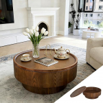 &Uuml;mmargune kohvilaud, Diivanilaud koos hoiuga, Elutoa laud varjatud hoiukambriga, Puidust moodne talumajapidamise kohvilaud kodukontorisse, &uuml;mmargused keskmised lauad, elutuba