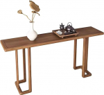 Konsolentisch Konsolentisch Aus Massivholz, Schmaler Eingangstisch F&uuml;r Flur, Hinter Der Couch, Wohnzimmer, Foyer, Einfache Montage (V&auml;rv : Pruun, Suurus : 63X11.8X31.5inch)