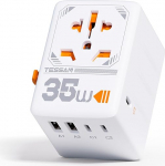 TESSAN 35 W reisiadapter maailmas, kiirlaadimisadapter, reisipistik kogu maailmas 3 USB C ja 2 USB A, reisiadapter USA, Suurbritannia, Itaalia, Tai, Kanada, Iirimaa, Austraalia jaoks