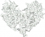 400 St&uuml;ck runde Kabel-Clips, langlebige runde ordentliche Clips, Halter f&uuml;r die Organisation von elektrischen Dr&auml;hten, Sortiment, Kabelhalter, Management-Clips, 4 mm (valge)