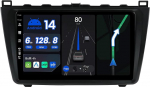 BXLIYER 6G + 128G Octa Core Android 14 autoraadio Mazda 6 Rui Wing (2007-2012) CarPlay Android auto tagurduskaamera ja MIC IPS 9-tolline 2 DIN DAB rooliratta juhtimine kiire boot 360-CAM Bluetooth