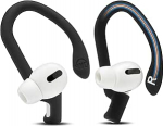 WC HookZ Pro 3 - reguleeritavad k&otilde;rvakonksud, mis &uuml;hilduvad Wicked Cushions AirPods Pro 3'ga | Paindlik s&uuml;damik kohandatud sobivuse, turvalisuse ja mugavuse tagamiseks - patenditaotlusel | must