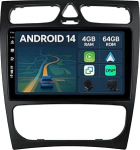 [4G + 64G] IPS 9-tolline Android 14 autoraadio Mercedes Benz W209-W203 2002-2005 koos Navi Octa Core'iga [Sisseehitatud CarPlay/Android Car/DSP/Mirror Link/GPS Navi/360 Camera/Bluetooth 5.0/WiFi/USB