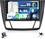 CAMECHO Android 15 Qualcomm 8-tuumaline 4+64G 9-tolline autoraadio BMW 1. seeria E81 E82 E87 E88 2004-2011 koos tagurduskaameraga, DSP Bluetooth IPS raadio koos traadita Carplay Android auto GPS WiFi FM/RDS-ga