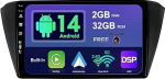 SXAUTO Android 14 IPS autoraadio VW Skoda Fabiale (2015-2019) - Sisseehitatud CarPlay Android auto - Tagurduskaamera tasuta - 2G + 32G - Juhtrattajuhtimine DAB Fast-Boot Bluetooth - 2 DIN 9-tolline