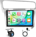 Rimoody 4+64G traadita Carplay Android autoraadio VW Golf 7 Golf VII 2013-2017 10-tolline HD autoraadio koos Android auto GPS peeglilinkiga Bluetooth FM/RDS/DAB/DVR/EQ/USB roolijuhtimiss&uuml;steemiga tagurdamine