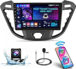 NHOPEEW 4 + 64G Android 13 autoraadio Ford Transit Custom 2013-2017 - Traadita Carplay & Android Auto - 9-tolline puuteekraan EQ WiFi GPS FM RDS Mirror Link + AHD tahavaate kaamera ja mikrofoniga