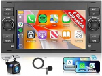 Hodozzy 8 Core 4G + 64G autoraadio Android Ford Transit Fiesta Focus Galaxy Mondeo C-Max S-Max Connect navigatsiooniga WiFi, 7-tolline puuteekraan koos Carplay Android autoga, Bluetooth DSP WiFi FM RDSiga