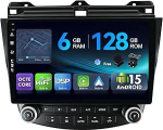 [6G + 128G, Octa-Core] - MSD Autoradio Honda Accord 7. (2002-2007) Android 15 GPS navigatsiooniradio CarPlay Android auto roolijuhtimine Dual Band WiFi DSP DAB tagurduskaamera MIC 2 DIN