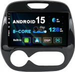 SXAUTO - 6G + 128G - Android 15 IPS autoraadio Renault Kaptur Captur (2014-2019) - Sisseehitatud Carplay/Android Car/DSP - LED kaamera + MIC - DAB roolijuhtimispult kiire boot 360-CAM - 2 DIN 9 tolliga