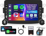 4G 64G VECHTEL 7-tolline Bluetooth autoraadio Renault Dacia Duster Sandero Dokker Logan Lodgy Captur Carplay Android Car Wireless, DSP, WiFi GPS Navi, Mirror Link, RDS/FM raadio 2 DIN koos AHD-ga