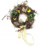 Uksekimp, dekoratiivne p&auml;rg, mesilased ja pantsi, kollane, l&auml;bim&otilde;&otilde;t 30 cm CreaFlor Home