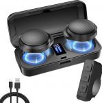 OBEST mootorratta peakomplekt, mootorratta kiivri peakomplektid Bluetooth 5.3, t&otilde;eline traadita juhtmevaba komplekt koos laadimiskarbi ja kaugjuhtimispuldiga, mis sobib ratsutamiseks, suusatamiseks, ronimiseks jne.