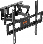 RICOO S5244 TV seinakinnitus Tilt & Swivel Universal Cantilever Mounting Holder Arm ka kumerale 4K LCD LED telerile / 30-65 tolli VESA 200x100 400x400 Mustas toonis