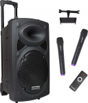 DYNASONIC - DYNAPRO 15 Plus (3rd Gen) Professionaalne kaasaskantav Bluetooth-k&otilde;lar, v&otilde;imas 800W Bluetooth-k&otilde;lar, 2 karaokemikrofoni ja tahvelarvuti tugi