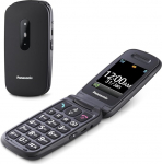 Panasonic KX-TU446EXB 2G vanemate mobiiltelefon ilma lepinguta (SOS h&auml;daabik&otilde;ne nupp, l&ouml;&ouml;gikindel, h&auml;&auml;lev&otilde;imendi, suured eraldi nupud, suur kirjas&otilde;na ja numbrin&auml;idik, 2,4-tolline v&auml;rviline n&auml;idik