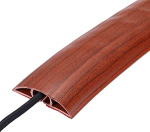 hankekaart Bodenkordel Abdeckung 1,8 m, Verl&auml;ngerungskabel-Verschluss f&uuml;r Bodenkabel-Management, Drahtabdeckungen, Schutz vor Kabelausfl&uuml;gen, 1,2 cm B x 0,6 cm H, Walnuss