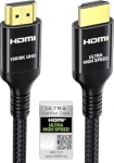 Etseinri 10K 8K HDMI 2.1 kaabel 2,5 m, sertifitseeritud 48 Gbps Ultra High Speed HDMI kaabel 4K 240Hz 165Hz 144Hz 120Hz 0,01ms eARC HDCP2.3 HDR 10+ Dolby Atmos Vision m&auml;ngumonitoridele TV-projektorile