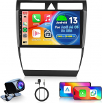 2GB 64GB Android autoraadio Audi A6 C5 1997-2004 S6 1999-2004 RS6 2002-2006 juhtmevaba Carplay Android autoga, Hodozzy 9-tolline puuteekraaniga navigatsioon DSP Bluetooth WiFi FM/RDS raadio, rooliratas