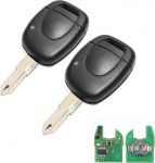 Heart Horse 2 Pack Auto Key Shell Remote Control, 1 nupu asendamine Remote Key Shell Remote Key Case jaoks Clio 2 Kangoo 1 Twingo Master (k&uuml;si 433 MHz PCF7946 Chip)