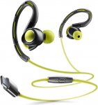 Cellularline - USB-C Sport In-Ear k&otilde;rvaklapid - Bluetooth - Sportlik k&auml;epide stabiilsuse tagamiseks - Sisseehitatud mikrofon - K&otilde;nedele vastamise nupp - Lime