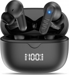 Bluetooth k&otilde;rvaklapid, 2025 k&otilde;rvaklapid juhtmevabad Bluetooth 5.3 4 mikrofoniga, ENC m&uuml;rav&auml;hendusega juhtmevabad k&otilde;rvaklapid, IPX7 veekindel, 40 tundi m&auml;nguaega, HiFi Stereo, LED-ekraan, USB-C