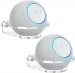 PlusAcc seinakinnitus Dot Maxile - HomePod Mini/dot 4/5 Gen/Pop'ile m&otilde;eldud konsooli tarvikud, valmistatud akr&uuml;&uuml;list, ruumi s&auml;&auml;stev lahendus teie k&otilde;larile (2 tk)