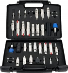 Pronomic ADC-34 audioadapterite komplekt karbis - 34 adapterit &uuml;hes karbis - komplektis sortimendi karbis - must