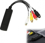 1 x USB Video Capture Card Plug and Play Audio Grabber USB 2.0 RCA to USB Video Converter Transfer DV VCR Hi8 DVD VHS to Digital Converter &Uuml;hildub PC TV Maciga