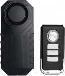Qumox 113 dB Fahrradalarm mit kabellosem Vibrationsbewegungssensor, wasserdichter Motorradalarm mit Fernbedienung
