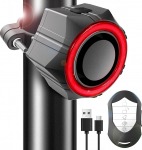 BANGTING 110 dB valju jalgratta h&auml;ires&uuml;steem koos kaugjuhtimispuldiga, traadita mootorratta h&auml;ire, IP65 veekindel jalgrattah&auml;ire, h&auml;ires&uuml;steem jalgrattale, mootorratta, E-skootrile, Ebike, jalgrattale, motorollerile (must)