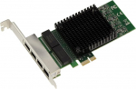 KALEA-INFORMATIQUE PCIe x1 Network Controller Card 4 Ports RJ45 Quad LAN GIGABIT 10 100 1000 1G Ethernet with Intel Chipset 82571