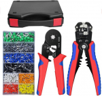 Crimpzangen-Set mit 800 Drahtverbindern, isolierte Draht-Crimpklemmen, Metall-Mini-Crimpzange, elektrische Klemmen, Abisolierzange, Handwerkzeuge, Crimpzangen-Set HSC8 6-6 A, 1 Set