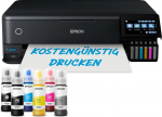 Epson EcoTank ET-8550 Photo Printer for Creative Enthusiasts, Ultra Comfortable A3+ Size, 6-Colour Inks, 5-Way Media Management, Wi-Fi Direct and Ethernet, Touchscreen