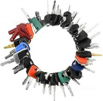 50 PCS Schwerger&auml;te-Schl&uuml;ssel-Set f&uuml;r Baumaschinen - Metall-Z&uuml;ndschl&uuml;ssel 14 x 17 mm, Rost - mit verstellbarem Draht f&uuml;r Ring, f&uuml;r Katzen und andere Marken