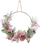 DOITOOL Realistlik p&auml;rg valmistatud vastupidavast materjalist, roosa lehed disain, dekoratiivne uksep&auml;rg elutuppa ja p&uuml;hade kaunistamiseks.