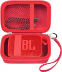 Kandekott &uuml;hildub JBL Go 4 - kaasaskantav Bluetooth k&otilde;larikarp Pro Sound, ka Go 3/Go3 Eco/Go2 veekindla juhtmevaba minik&otilde;lari jaoks - ainult kohver (punane)