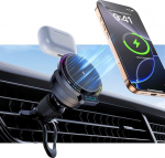 AmazeFan Magsafe autohoidja koos laadimisfunktsiooniga 15 W, 3 in 1 iWatch/AirPods/iPhone hoidja auto magnet juhtmevaba mobiiltelefoni hoidja auto iPhone 17/16/15/14/13/12 seeria, Galaxy S25 seeria jaoks