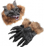 SAFIGLE Wolf Head mask ja k&uuml;&uuml;nised kindad komplekt: Realistlik Halloween mask t&auml;iskasvanutele, ideaalne kost&uuml;&uuml;mipidudeks, Cosplay ja hirmu&auml;ratavateks dekoratsioonideks.