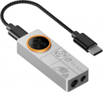 Fosi Audio DS3 USB-C DAC v&otilde;imendi dongle, kaasaskantav k&otilde;rvaklappide v&otilde;imendi koos Gaming 7.1 Spatial Audio, ES9039Q2M XMOS POWERED, DSD512, 3,5 mm Single 4,4 mm Balanced for PC/Phone/PS5/Switch, Silver