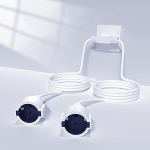 Pikenduskaabel Double Plug 2 m + 2 m, Double Plug for Socket 2 in 1, Double Plug for Socket IP20, 250 V, 16 A, 4000 W Kaitsekontaktide pikenduskaabel koju, kontorisse, k&ouml;&ouml;ki