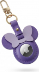 AirGear&reg; MickeyTag - Airtag Schl&uuml;sselanh&auml;nger Leder, Anh&auml;nger aus Echtem Leder, H&uuml;lle - kompatibel mit Apple Airtag