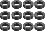 sourcing map 12 St&uuml;ck eingeteilte Schaftmanschette, 2,2 cm Bohrung, einteiliger Klemmkragen, 3,8 cm Au&szlig;endurchmesser, 1,27 cm Dicke, schwarzes Oxidstahl-Set, Schraubverschluss-Kragenklemme