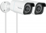 Reolink RLC-810A 4K Smart PoE IP Camera Outdoor with Person/Car Detection, 8MP Outdoor Surveillance Camera with MicroSD Card Slot, 30 m IR Night Vision, IP67, Time Lapse, Remote Access, Pack of 2