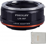 PHOLSY objektiivi adapter k&auml;sitsi fookusega, mis &uuml;hildub Leica R objektiivi ja Canon EOS RF kaamerakorpuse vahel, Leica R ja RF vahel.