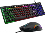 G-LAB Combo Krypton - AZERTY USB Anti-Ghosting Gaming Keyboard + Gaming Mouse 6 nuppu 3200 DPI - Gamer Pack Wired PC PS4 Xbox One Mac RGB Backlight (must)