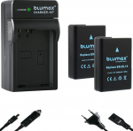2 x Blumax aku &uuml;hilduv Nikon EN-EL14 [1050 mAh] + laadija EN-EL14a jaoks D3100 D3500 D5200 D5500 D5600 DF // CoolPix P7100 P7200 P7800 P8000