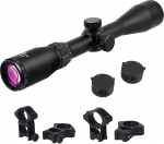 FOCUHUNTER Rifle Scope 3-9 x 40, 1/4 MOA pildiotsija, lilla objektiivi kattega, koos Flip-Up objektiivi katetega ja 20 mm Picatinny Weaver ja 11 mm Dovetail paigaldusr&otilde;ngastega.