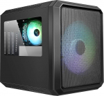 iTek Case QBO 8 EVO Micro ATX, USB3, 200+120mm ARGB ventilaator, kaardilugeja, 3X Trasp Window Black